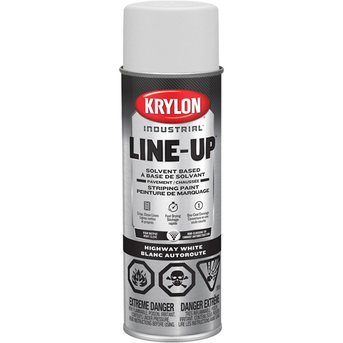 Peinture de marquage professionnelle &agrave; base de solvant, Blanc, 18 oz, Canette a&eacute;rosol MAS Chibougamau