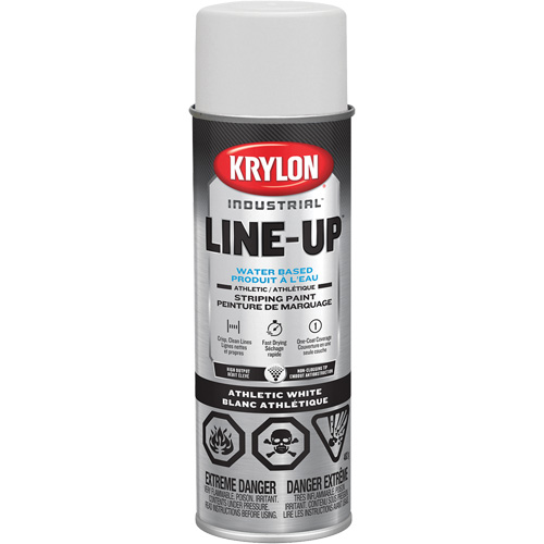 Peinture en a&eacute;rosol industrielle pour le marquage de terrain de gymnastique LINE-UP, Blanc, 18 oz, Canette a&eacute;rosol MAS Chibougamau