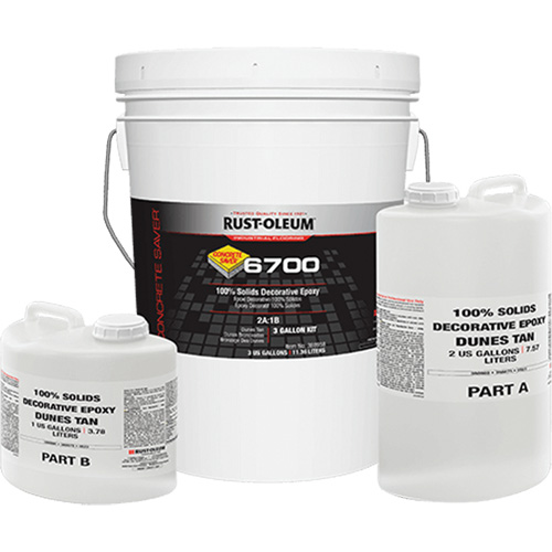 6700 100% Solids Decorative Epoxy, 3 gal., Epoxy-Based, High-Gloss, Beige MAS Chibougamau