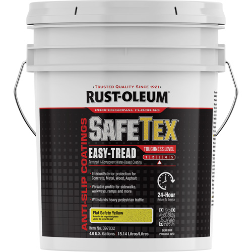 SafeTex&reg; Easy-Tread Acrylic Coating, 4 gal., Water-Based, Flat/Textured, Yellow MAS Chibougamau