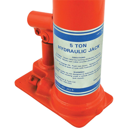 JHJ-5 Crics &agrave; bouteille pour usage tr&egrave;s intensif, 5 tonne(s), 15-3/8" Hauteur &eacute;lev&eacute;e MAS Chibougamau