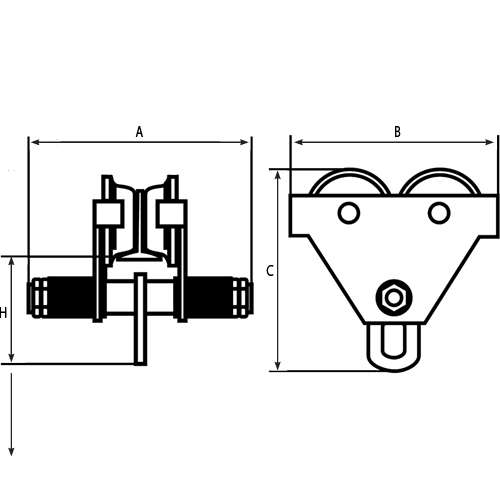 Chariots ajustables, 1000 lb (0,5 tonne) MAS Chibougamau