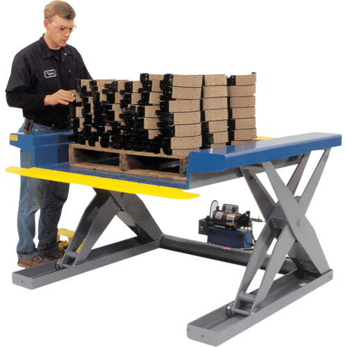 Hydraulic Floor-Height Scissor Lift Tables, Steel, 2000 lbs. Capacity MAS Chibougamau