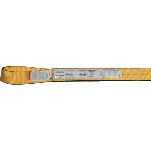 Nylon Slings, Single Ply, Double Eye, Type 3, 3" W x 3' L, 4700 lbs. Vertical Load Limit MAS Chibougamau