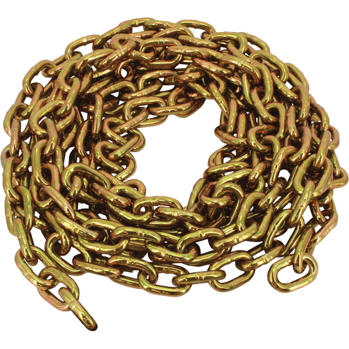 Chaîne de calibre 70 pour le transport d'importation, Acier au carbone, 1/2" x 25' (7,6 m) l, Calibre 70, Charge d'utilisation 11 300 lb (5,65 tonne) MAS Chibougamau