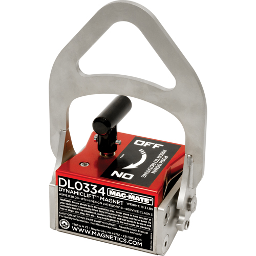 Dynamic Lift Magnets, 334 Holding Cap., 6-1/2" L x 4" W x 9-1/4" H MAS Chibougamau