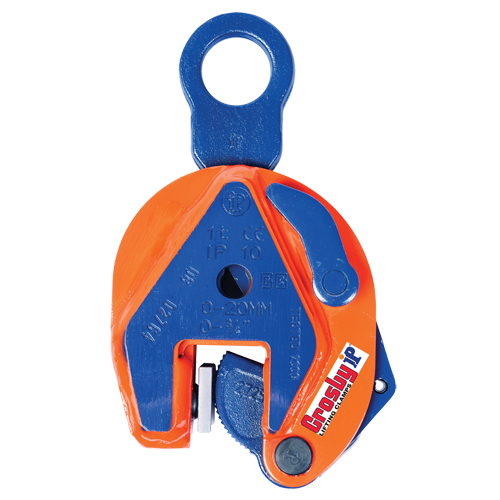 IP10 Vertical Lifting Clamp, 6000 lbs. (3 tons) Working Load Limit, 0"- 1" Jaw Opening MAS Chibougamau