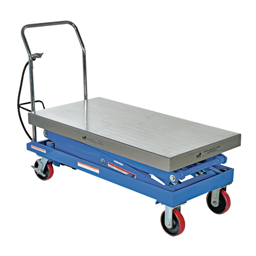 Pneumatic Hydraulic Scissor Lift Table, Steel, 47-1/4" L x 24" W, 1500 lbs. Cap. MAS Chibougamau