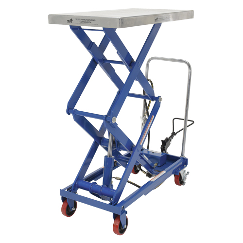 Pneumatic Hydraulic Scissor Lift Table, Steel, 35-1/2" L x 20" W, 800 lbs. Cap. MAS Chibougamau