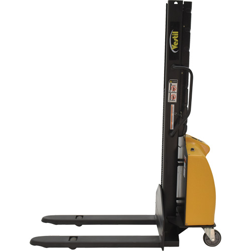Narrow Mast Powered Lift Stacker, Electric Operated, 1000 lbs. Capacity, 63" Max Lift MAS Chibougamau