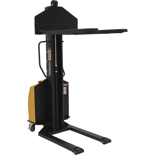 Narrow Mast Powered Lift Stacker, Electric Operated, 1000 lbs. Capacity, 63" Max Lift MAS Chibougamau
