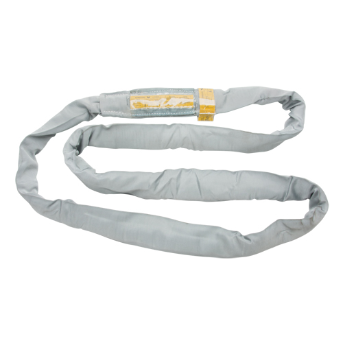 Polyester Round Sling, Grey, 5" W x 10' L, 32000 lbs. Vertical Load MAS Chibougamau