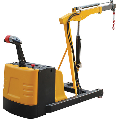 Electric Powered Floor Crane, 8.8' Lift, 1500 lbs. (0.75 tons), 44-1/4" Arm, 62-1/4" H MAS Chibougamau