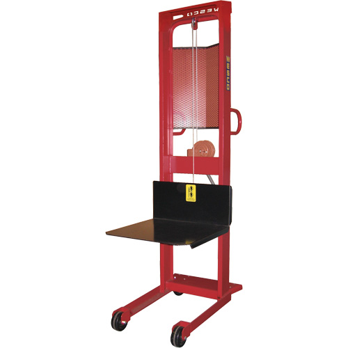 Gerbeur &agrave; treuil, M&eacute;canisme Treuil manuel, Capacit&eacute; de 1000 lb, Levage max de 70" MAS Chibougamau