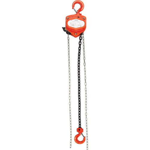 Chain Hoist, 20' Lift, 1000 lbs. (0.45 tons) Capacity, Alloy Steel Chain MAS Chibougamau