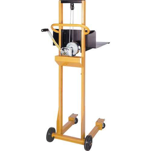 Empileur &agrave; plateforme Easy-Lift, M&eacute;canisme Treuil manuel, Capacit&eacute; de 500 lb, Levage max de 52" MAS Chibougamau