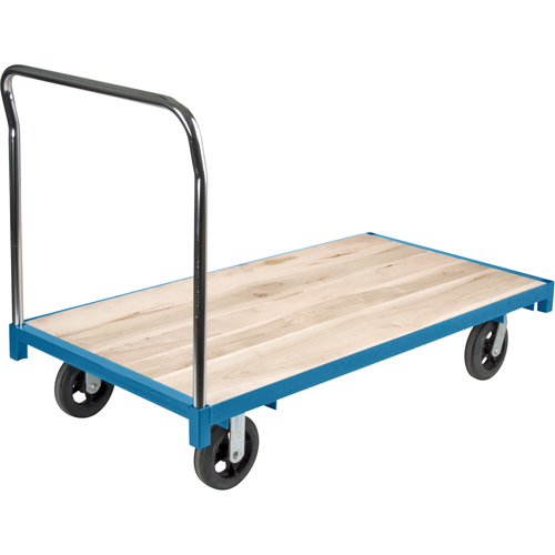 Chariot &agrave; plateforme robuste, 60" lo x 30" la, Capacit&eacute; de 2000 lb, Roues en Caoutchouc MAS Chibougamau