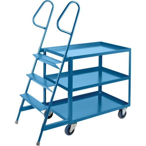 Chariots &agrave; cueillette, Acier, 24" la x 52" p, 3 tablettes, Capacit&eacute; 1200 lb MAS Chibougamau