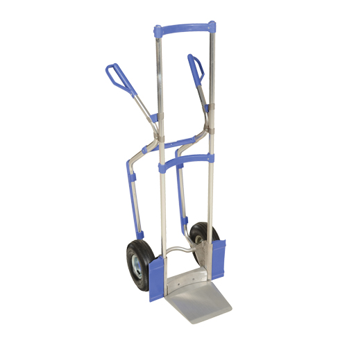 Ergonomic Hand Truck, Combination Handle, Aluminum, 52" Height, 350 lbs. Capacity MAS Chibougamau