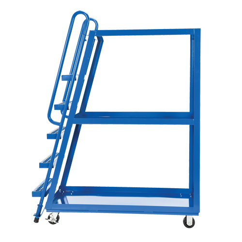 Stock Picking Cart, Steel, 21-7/8" W x 56-1/8" D, 3 Shelves, 1000 lbs. Capacity MAS Chibougamau