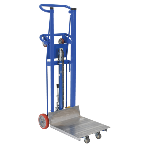 Gerbeur &agrave; plateforme hydraulique, M&eacute;canisme Pompe au pied, Capacit&eacute; de 750 lb, Levage max de 52" MAS Chibougamau