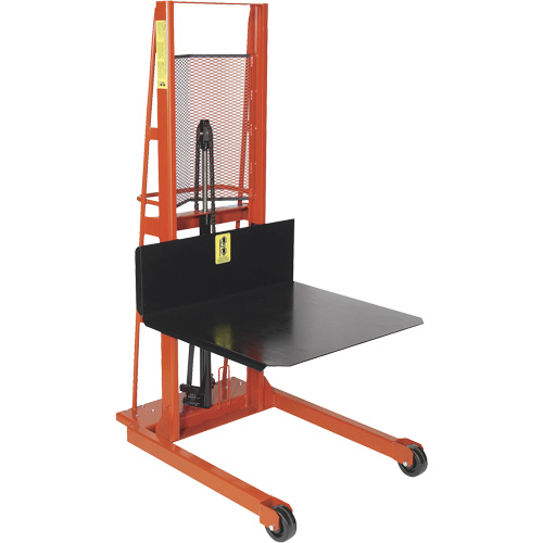 Gerbeur hydraulique &agrave; plateforme, M&eacute;canisme Pompe au pied, Capacit&eacute; de 1000 lb, Levage max de 60" MAS Chibougamau