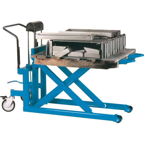 Chariots/tables hydrauliques de lev&eacute;e &agrave; ciseaux pour palettes, 42-1/2" lo x 20-1/2" la, Acier, Capacit&eacute; de 1000 lb MAS Chibougamau