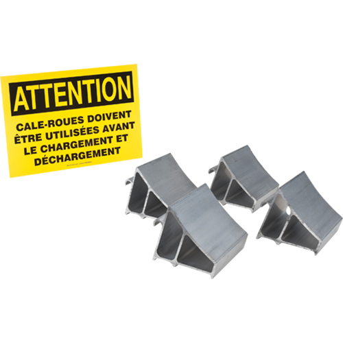 Ensemble de cales-roue en aluminium, 7" la x 6" p x 6" h MAS Chibougamau
