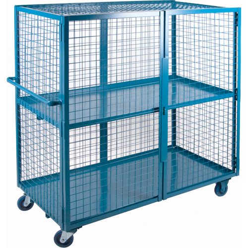 Wire Mesh Truck, 2 Tiers, 63" L x 32" W x 62.5" H, 1200 lbs. Cap. MAS Chibougamau