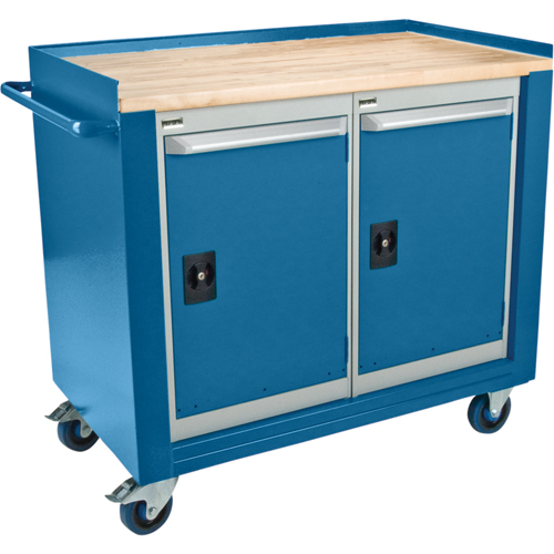 Industrial Duty Mobile Service Workbenches, Wood Surface MAS Chibougamau