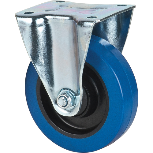 Roulette bleue, Fixe, 5" (127 mm), Caoutchouc, 400 lb (181 kg) MAS Chibougamau