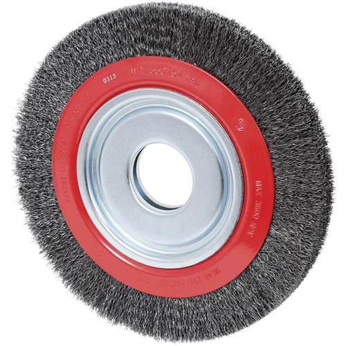 101C-2M Crimped Wire Wheel, 7" Dia., 0.014" Fill, 1/2" - 2" Arbor MAS Chibougamau