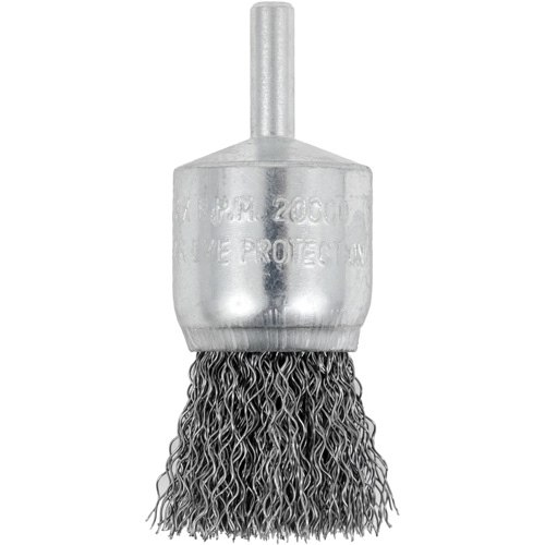 Shaft Mounted Crimped End Brush, 1", 0.012" Fill, 1/4" Shank MAS Chibougamau
