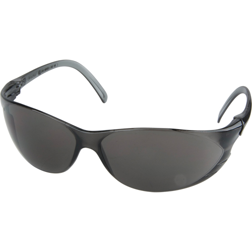 Twister Series Safety Glasses, Grey/Smoke Lens, Anti-Scratch, ANSI Z87+/Meets/Exceeds CSA Z94.3 MAS Chibougamau