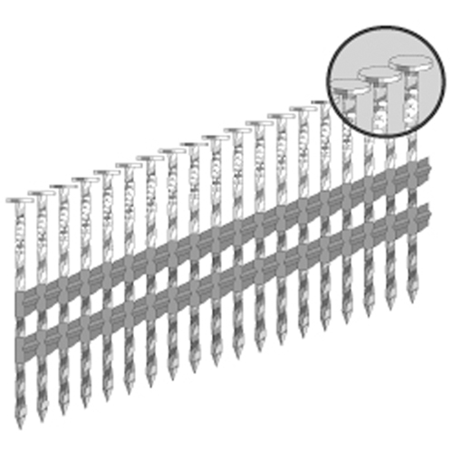 21° Strip Nails - Plastic Collated MAS Chibougamau