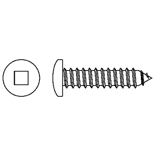 Tapping Pan Head Screws, #10 x 1-1/2" L, Zinc Plated MAS Chibougamau