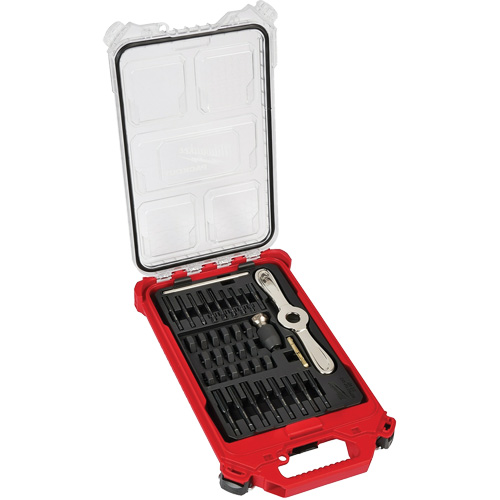 Jeu de tarauds & fili&egrave;res m&eacute;triques PackOut avec poign&eacute;e 2-en-1 Hex-Lok, 38 Morcea MAS Chibougamau