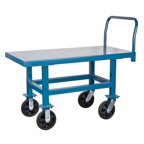 Chariots &agrave; plateforme sur&eacute;lev&eacute;e, 48" lo x 24" la x Capacit&eacute; 2000 lb, Roues en Nylon MAS Chibougamau