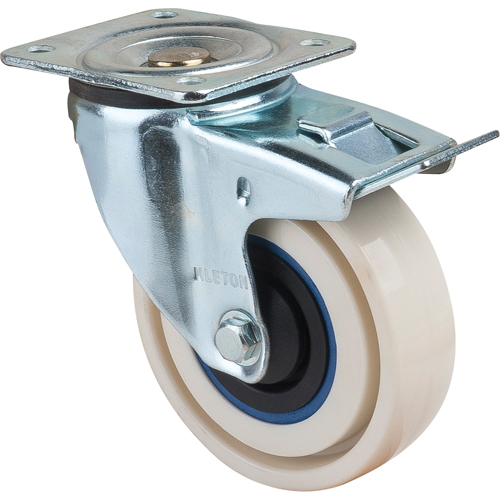 Sandwich Casters, Swivel with Brake, 4" (101.6 mm), Nylon, 440 lbs. (199.58 kg.) MAS Chibougamau