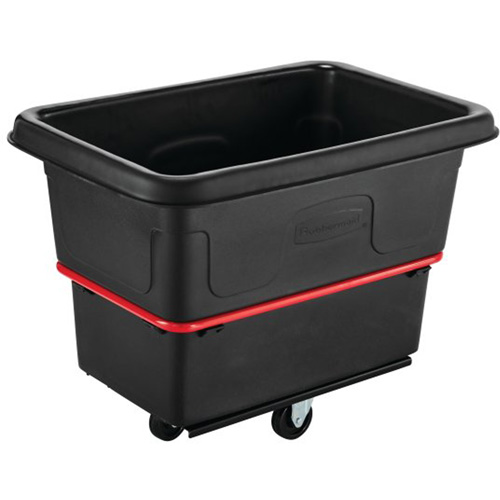 Chariot utilitaire &agrave; usage intensif, Plastique recycl&eacute; noir, 26"/38-3/8" lo x 26"/38-2/5" la x 28-1/4"/28-3-10" h, Volume 8 pi³, Capacit&eacute; 700 lb MAS Chibougamau