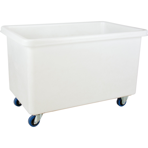 Chariot-caisse &agrave; parois droites, Poly&eacute;thyl&egrave;ne blanc, 46" lo x 28" la x 31" h, Volume 14 pi³, Capacit&eacute; 600 lb MAS Chibougamau