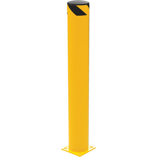 Safety Bollard, Steel, 48" H x 6.5" W, Yellow MAS Chibougamau