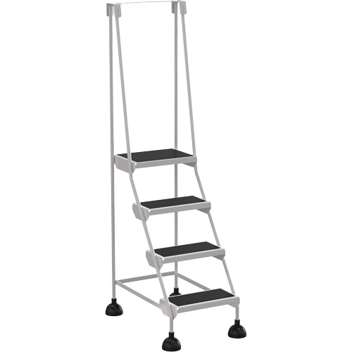 Stop-Step Ladders, 4 Steps, 16" Step Width, 38-3/16" Platform Height, Steel MAS Chibougamau