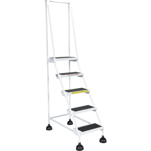 Light-Duty Stop-Step Ladders, 5 Steps, 16" Step Width, 47-11/16" Platform Height, Steel MAS Chibougamau