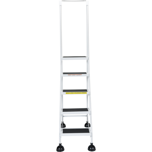 Light-Duty Stop-Step Ladders, 5 Steps, 16" Step Width, 47-11/16" Platform Height, Steel MAS Chibougamau