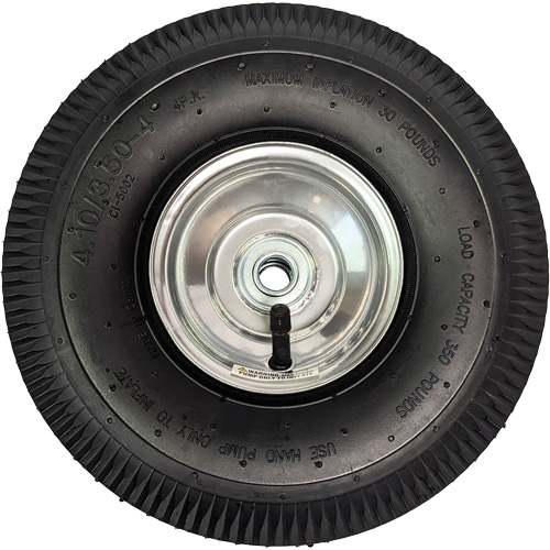 Replacement Pneumatic Tire for Hand Truck, 10" (254 mm), 350 lbs. Capacity MAS Chibougamau