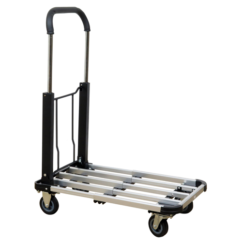 Folding Handle Platform Truck, Aluminum, 300 lbs., 28" L x 16" W, 37.75" High MAS Chibougamau