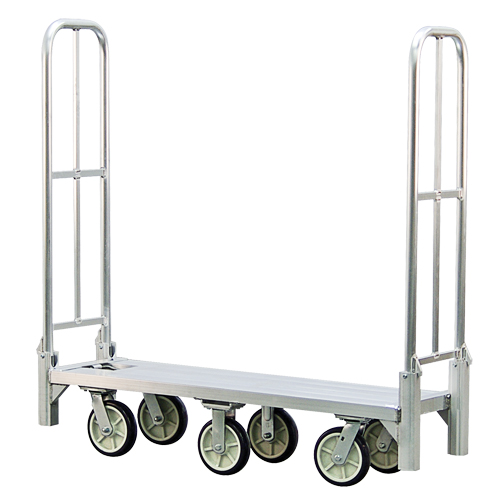 Chariot de livraison en vrac pliant en aluminium U-Boat, 18" la x 61" lo, 1200 lb cap, Roues Polyur&eacute;thane MAS Chibougamau