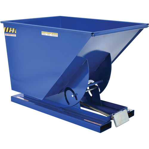 Self-Dumping Hopper, Steel, 1 cu.yd., Blue MAS Chibougamau