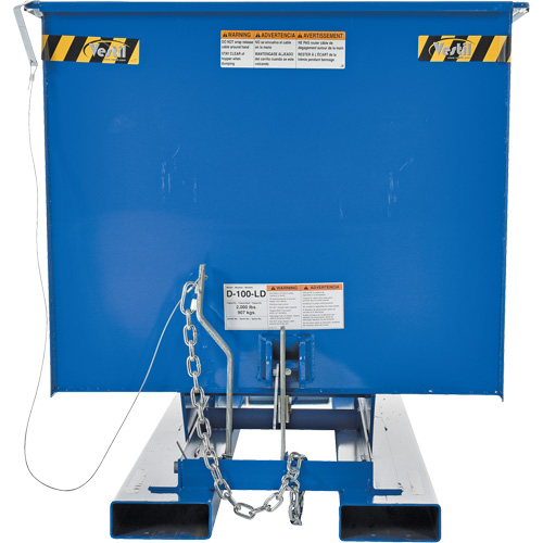 Self-Dumping Hopper, Steel, 1 cu.yd., Blue MAS Chibougamau